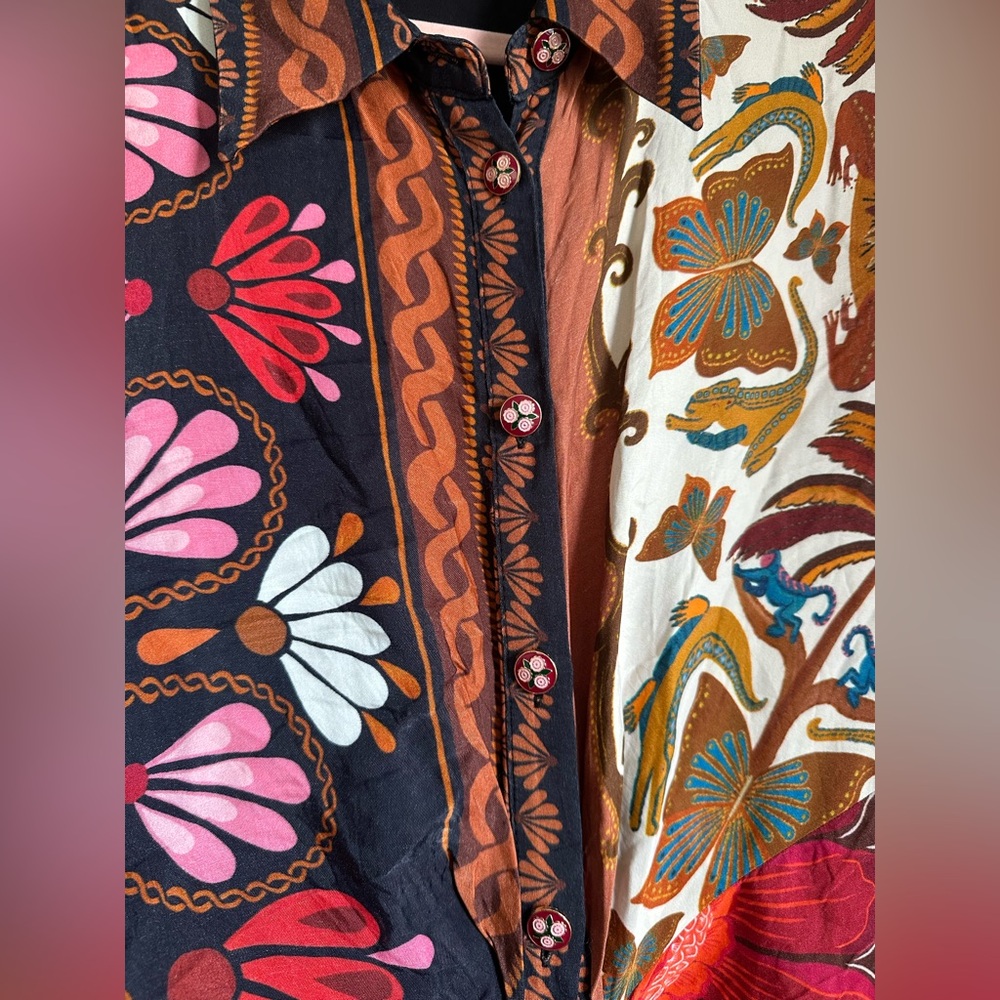 FARM Rio Vibrant Floral Long Sleeve Dress - Picture 5 of 6